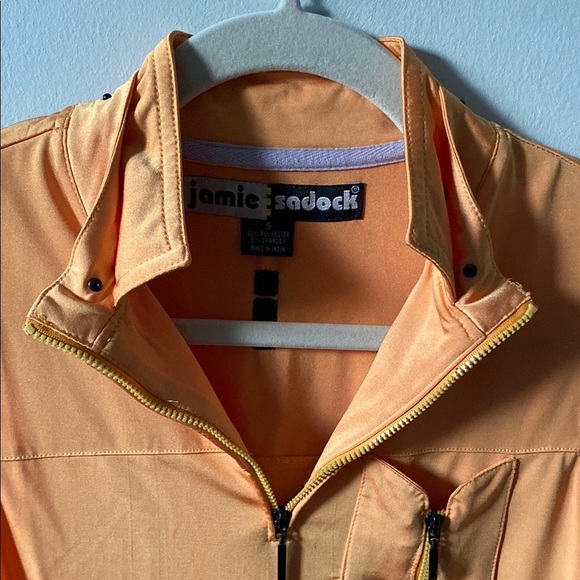 JAMIE Sadock Orange Zippered Polo Golf Tank Top - Picture 3 of 7